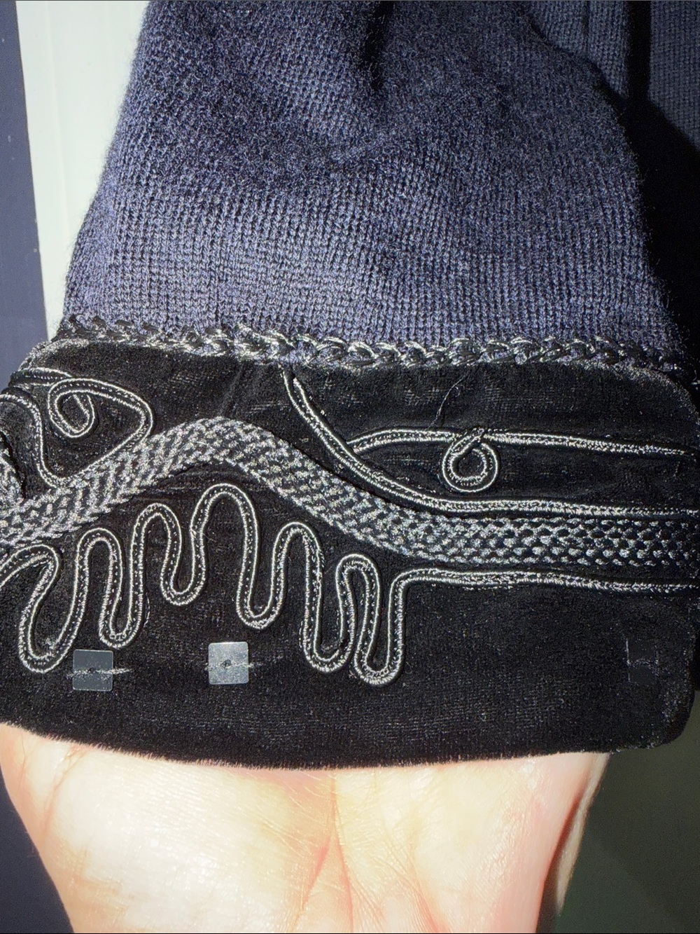 Nanette Lepore Black Trim Embroidered Cardigan - Picture 4 of 6